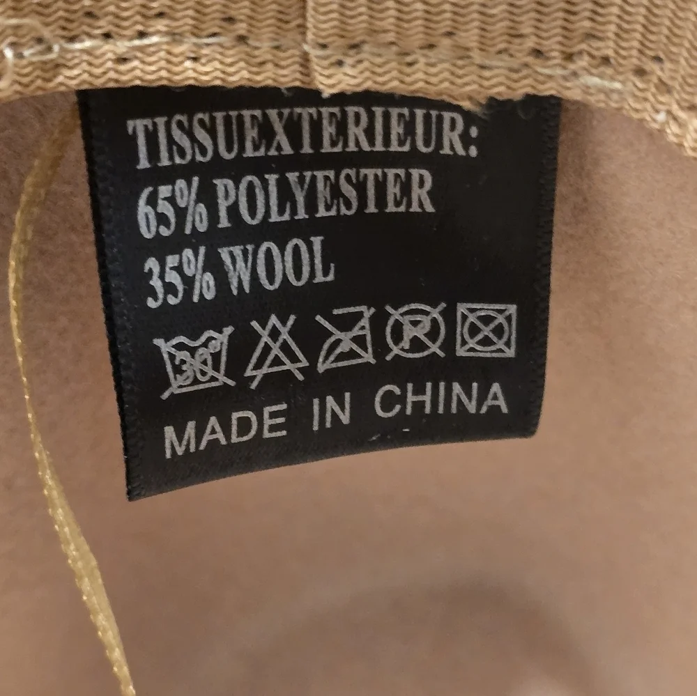 35% Wool Brown Fedora Hat Wide Brim Unisex Nautical Coastal Fisherman